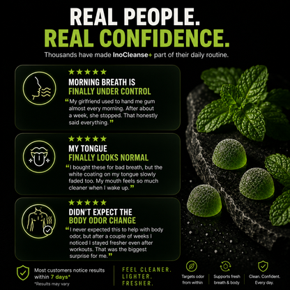 InoCleanse+ | Chlorophyll Gummies - Fresh Breath & Body Odor Control