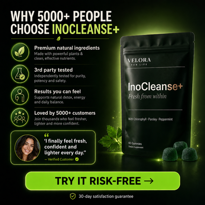 InoCleanse+ Chlorophyll Gummies - For Body Odor, Detox & Skin