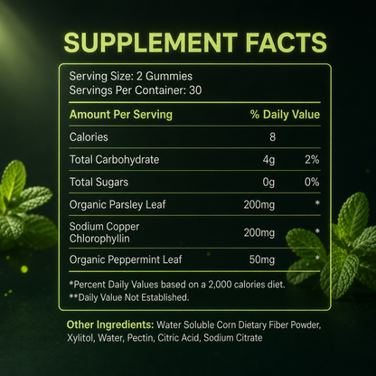 InoCleanse+ Chlorophyll Gummies - For Body Odor, Detox & Skin